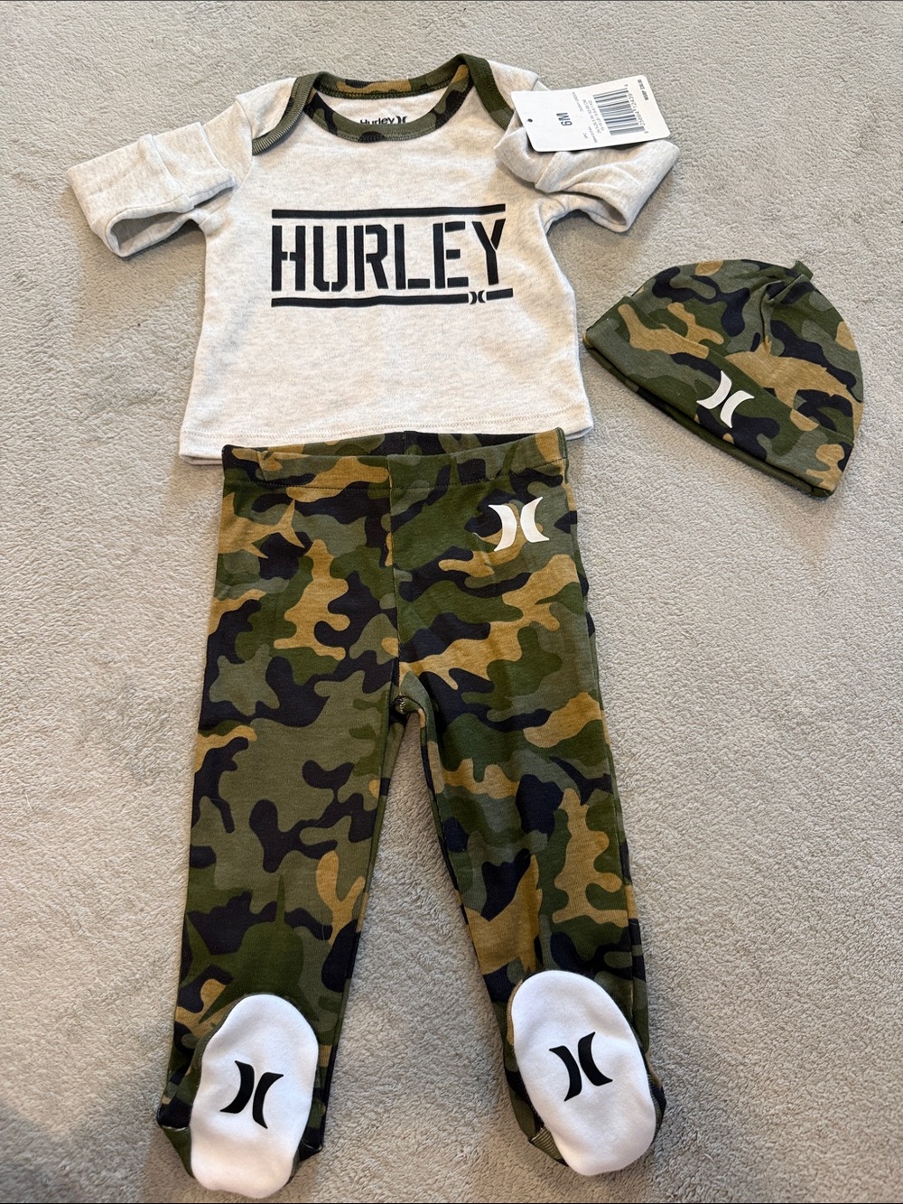 Hurley Baby 3-Piece Camo Set - Olive/Black/Cream